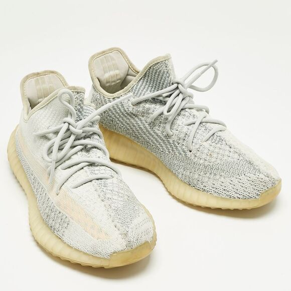 Yeezy X Adidas Blue Knit Fabric Boost 350 V2 Lundmark Sneakers Size 44 Shoes